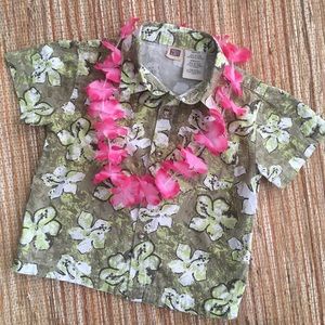 Faded Glory Boys Aloha Shirt 4T